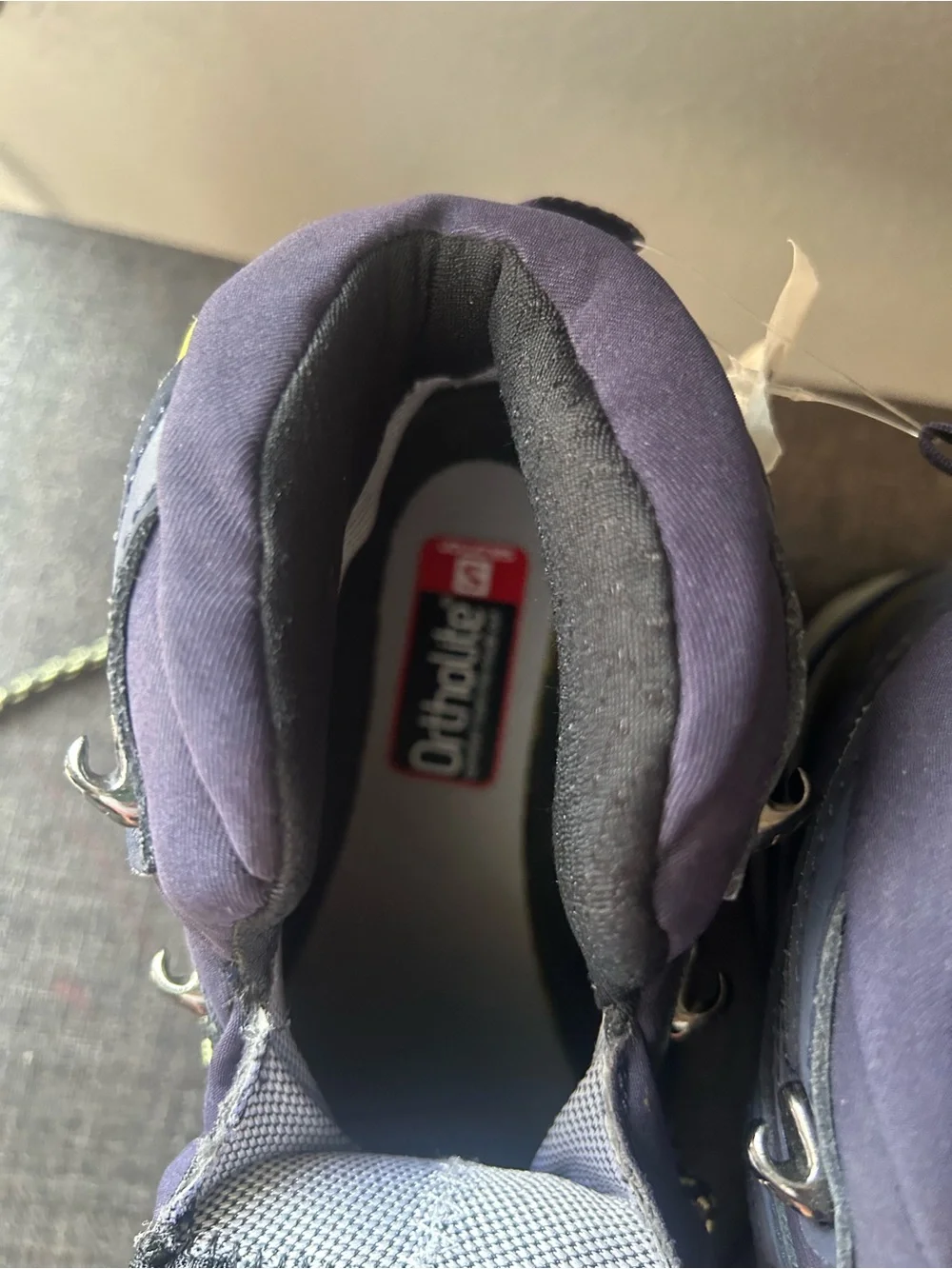 Salomon Men's Hiking Boots in Navy and Yellow